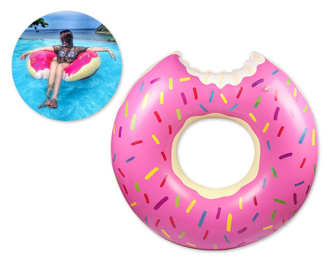 Giant Inflatable Donut Pool Float Toy - Pink