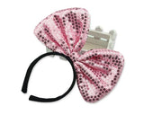 Party Costume Accessory Sequin-Sheen LED Flashing Bow Headband