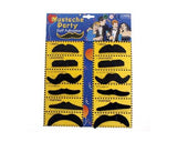 12 Pcs Fake Mustache Stickers Set For Costume Party - Black