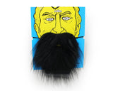 Self Adhesive Fake Mustaches Beard for Costume Party - Black