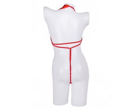 Satin Sexy Lingerie Knot Body Bow - Red