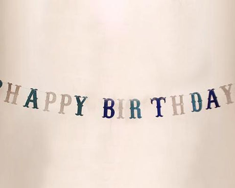 10 Feet Happy Birthday Party Glitter Banner