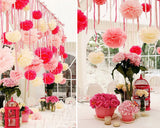 Happy Birthday Paper Banner and Flower Ball for Party Decoration