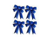 Christmas Party Decoration Ornaments 4 Pcs 10'' Glitter Bows