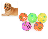 5 Pcs Plastic Footprints Pattern Pet Toy Ball