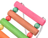 Colorful Wooden Pet Toy Bird Swing Toy Ladders