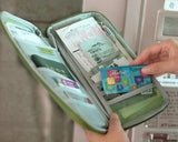 Multi-function Zipper Passport Wallet - Green