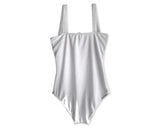 White One Piece Monokini Swimwear