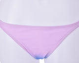 Purple Color Shell Design Bra Halter Bikini Set - B