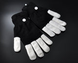 2 Pcs 6 Modes LED Flashing Finger Lighting Gloves - Black