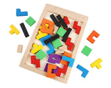 Wooden Tetris Jigsaw Puzzle Tangram