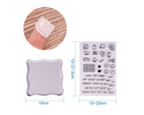 Clear Stamps 6 Sheets Silicone Cling Stamps for Acrylic Stamp Block