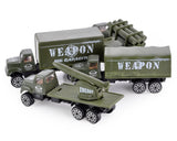 Set of 4 1:64 Military Vehicles Alloy Toy Car Model