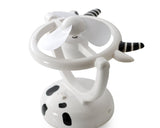 180 Degree Rotation Rechargeable Desktop USB Mini Cooling Fan - Cow