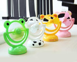 180 Degree Rotation Rechargeable Desktop USB Mini Cooling Fan - Bear