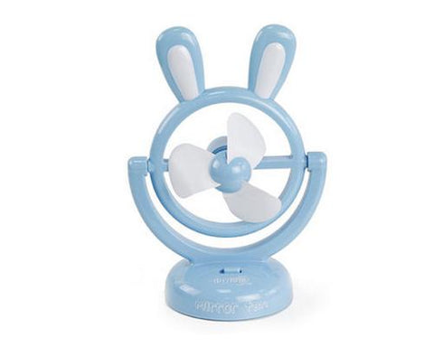 180 Degree Rotation Rechargeable Desktop USB Mini Cooling Fan - Rabbit