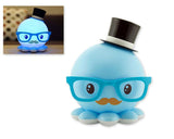 Cute Octopus USB Charging LED Night Light for Children - Blue