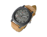 CURREN Fashion Analog Brown PU Leather Men Wrist Watch