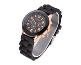 10 Pcs Geneva Colorful Silicone Quartz Analog Unisex Sport Wrist Watch