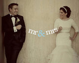 Mr. And Mrs. Wedding Photo Booth Props Banner - Ice Blue