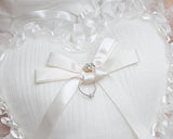 Sweet Heart Lace Wedding Ring Pillow