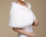 Pearl White Faux Fur Wedding Wraps